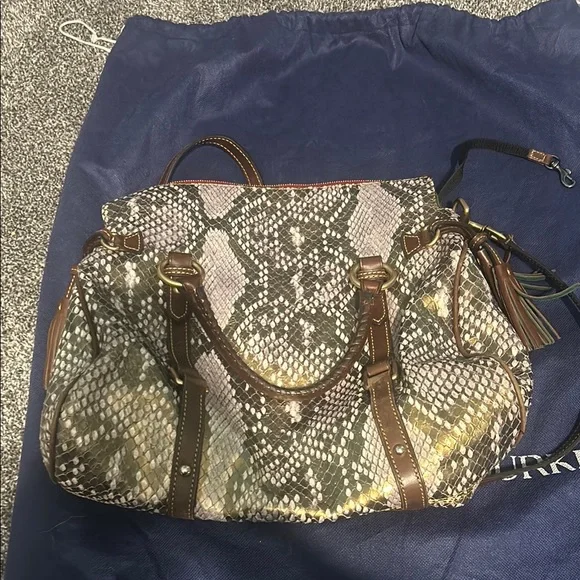 Dooney & Bourke Brown Snake Print Women's Bag